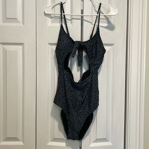 Cheetah bathing suit sexy cut out